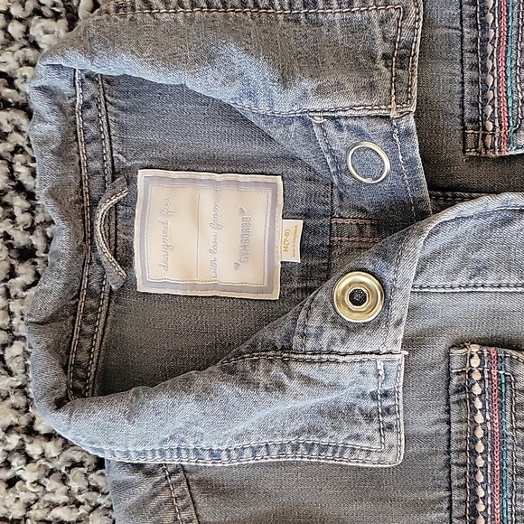 Gymboree Embroidered Denim Jacket Girls Size 7/8 - Picture 2 of 6